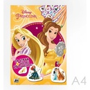 Omaľovánka JM A4 24 strán + samolepky Disney Princezné B