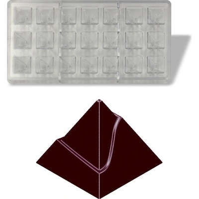 Forma na pralinky (pyramida 7g) 3x7 tvarů/forma