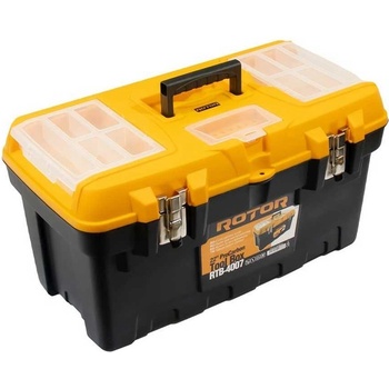 ROTOR Кутия за инструменти пластмасова, 570x315x300 мм, 53.87 л, метални закопчалки, ROTOR RTB-4007 (ET14811)