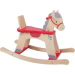 Bigjigs Toys Дървено люлеещо се конче за яздене Bigjigs - Червено (BJ230) - baby