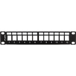 Lanberg patch panel blank 12 port 1U with organizer for keystone modules black (PPKS-9112-B) - gtcomputers