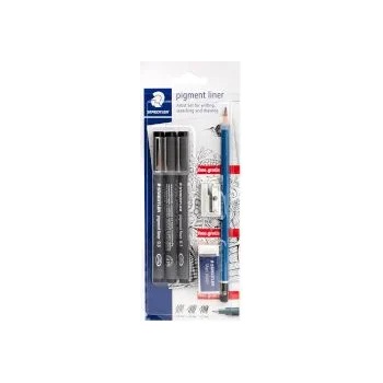 STAEDTLER Тънкописци Pigment+гума+острилка+молив