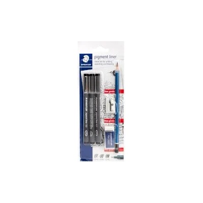 STAEDTLER Тънкописци Pigment+гума+острилка+молив