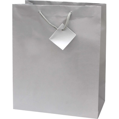 EUROCOM Подаръчна торбичка Mat Medium, 17.8x22.9x9.8cm, сребр (25408-А-СРЕБРИСТ)