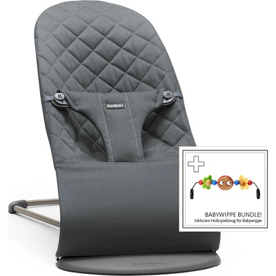 BABYBJÖRN lehátko Bouncer Bliss Light Grey/3D Jersey + hrazda Očička Googly Eyes Pastels