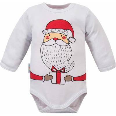 EEVI Body s dlouhým rukávem MIKULÁŠ bílé Bílá Mikołaj