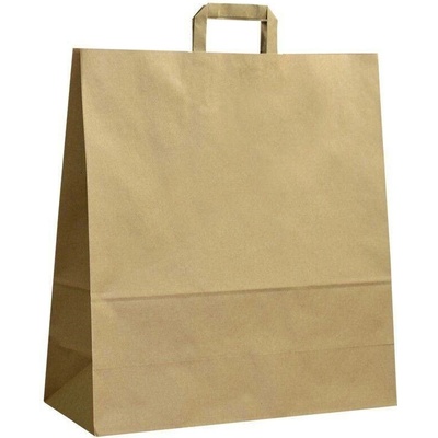 Papírová taška hnědá Topcraft 450x170x480 mm s plochým uchem
