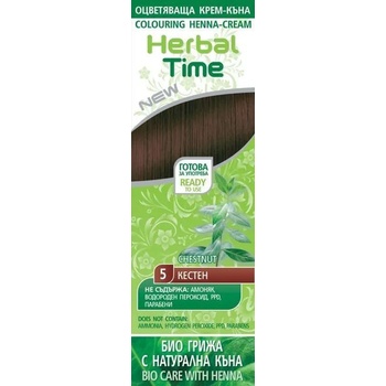 Image 1 of Herbal Time Крем къна за коса, Кестен, 5
