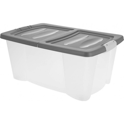 Storagesolutions Box na kolečkách uzamykatelný 45 l šedý