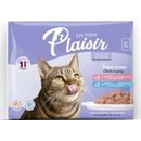 Plaisir Cat pro dospělé i kastrované kočky losos pstruh 4 x 85 g