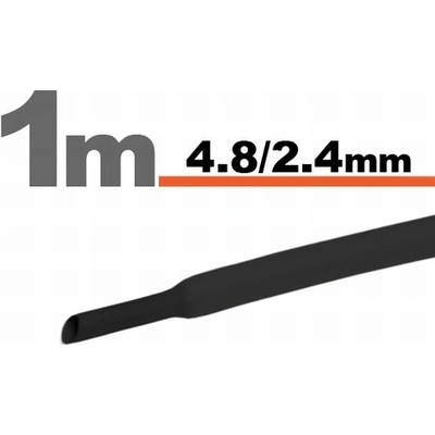 Zmršťovacia hadica 11025F 4,8/2,4mm/1m čierna bužírka