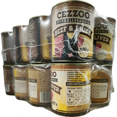 Cezzoo Hypoallergenic Beef and Liver 16 x 800 g