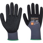 Portwest Ръкавици за стрелба от нитрил portwest dermiflex ultra plus a353 / 3/4, потопени в пясъчен цвят - сиво/черно xl (a353g8rxl)