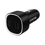CANYON car charger OnDrive 60 PD 60W 2xUSB-C Black (CNE-CCABR3CC)