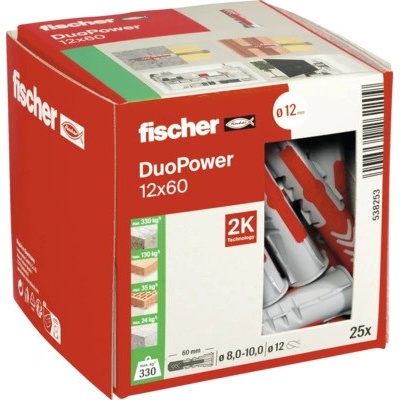 Hmoždinka Fischer DUOPOWER 12x60 mm 25 ks