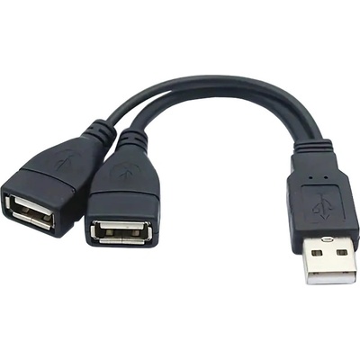 PremiumCord KU2Y03 USB 2.0 A/Male to A/Female (data+nabíjení) + A/Female (nabíjení) 15cm – Hledejceny.cz