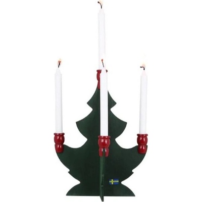 Vánoční svícen Christmas Tree Green Red Strömshaga