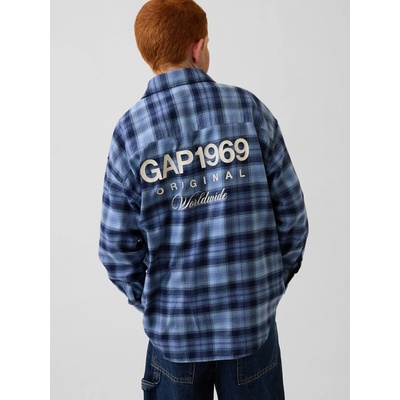 GAP detská oversize košeľa tmavomodrá