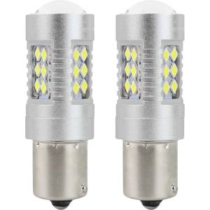  Комплект от 2 броя led Диодни Крушки за mигач Стоп Габарит Халоген canbus 3030 24smd 1156 ba15s p21w 12v-24v Бяла Светли