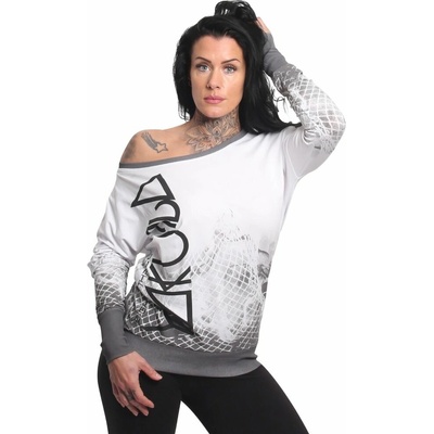 Yakuza Mesh Rose Urban Longsleeve Bílá