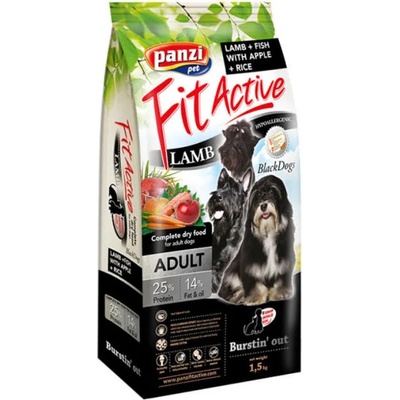 Panzi FitActive Adult BlackDogs lamb & apple 1,5 kg