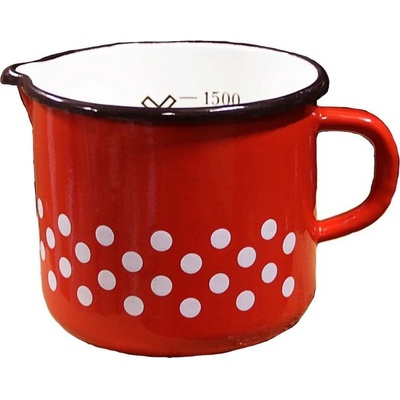 Home Cook smaltovaný hrnček na vodu a výlevkou 1500 ml