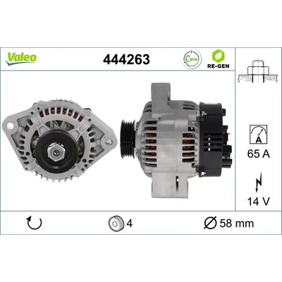 VALEO Alternátor VALEO RE-GEN REMANUFACTURED VA 444263
