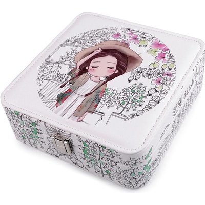 Prima-obchod šperkovnice s potiskem 77663 bílá