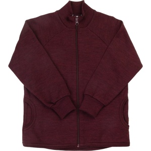 Joha Детско вълнено яке Joha Kid's Cardigan with Zipper Merino jacket - Burgundy - размер 110 (703-7035-0112)