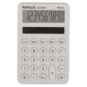 MAUL Настолен калкулатор, 10 цифри, MAUL "Eco MD 1", бял 7275002 (7275002) Калкулатори