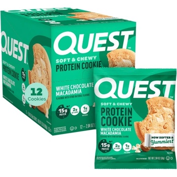 QUEST Nutrition Quest Protein Cookie - White Chocolate Macadamia [12 x 58 грама] Бял шоколад с макадамия