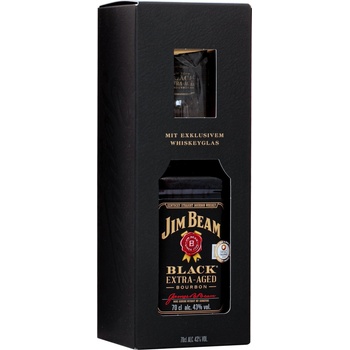 Jim Beam Black Extra Aged 43% 0,7 l (darkové balení 1 sklenice)