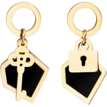 HARAHU Обеци ke-21234 - Златна / Черна kp21234 (ke-21234)