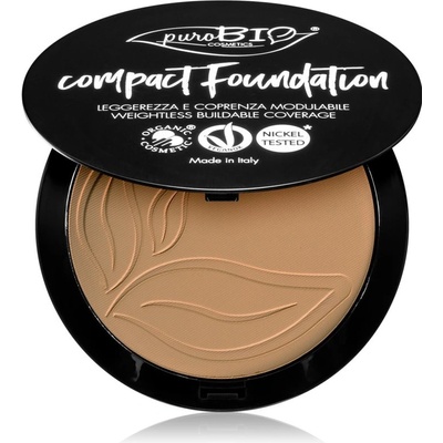puroBIO Cosmetics Compact Foundation kompaktný púdrový make-up SPF10 04 9 g