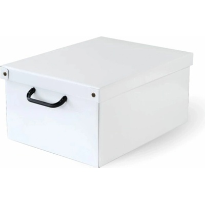 Lavatelli omyvatelný úložný box s víkem S, bílý, pevný karton, 35x25x17,5 cm