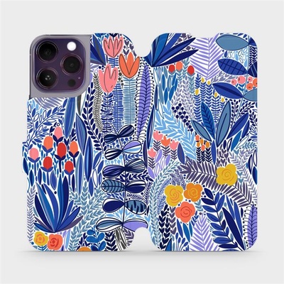 Mobiwear - Apple iPhone 14 Pro Max - MP03P Modrá květena