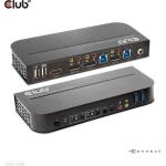 Club 3D KVM превключвател - CSV-7210 (двоен DisplayPort, 4K60Hz, HDMI, KVM, IR дистанционно управление) (CSV-7210)
