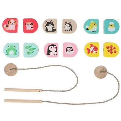 Cubika 15573 Нашите майки - комплект за нанизване - 14 дървени части