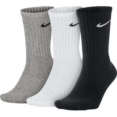 Nike ponožky 3 páry 3PPK VALUE COTTON CREW SX4508 965 bielo/sivo/čierne