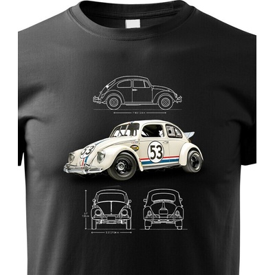 Dětské tričko Volkswagen Beetle 53 Černá Canvas tričko Bezvatriko.cz 2307