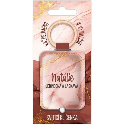 Přívěsek na klíče Nekupto Svítící se jménem Natálie