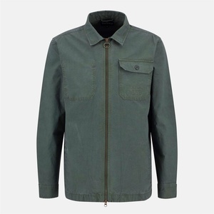 Barbour Риза с дълъг ръкав Barbour Men's Harton Cotton Long Sleeve Relaxed Overshirt - Thyme