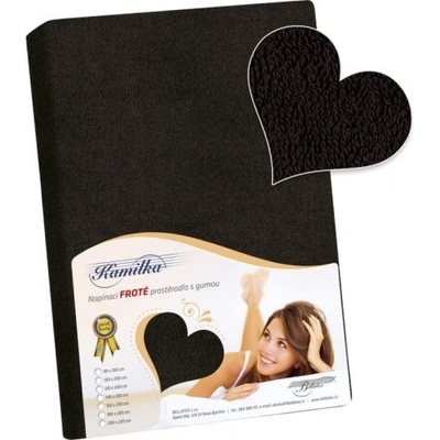 Bellatex froté plachta čierna 200x220
