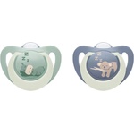 Nuk Силиконови залъгалки NUK First Choice - Night, 6-18 м, 2 броя, хипо/коала (10176375) - baby
