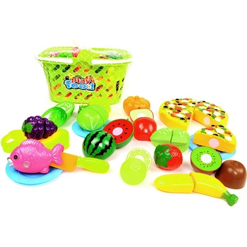 EmonaMall Детска кошница с пица и хранителни продукти за рязане EmonaMall - Код W5734 (W5734-200198918-6952001989188)