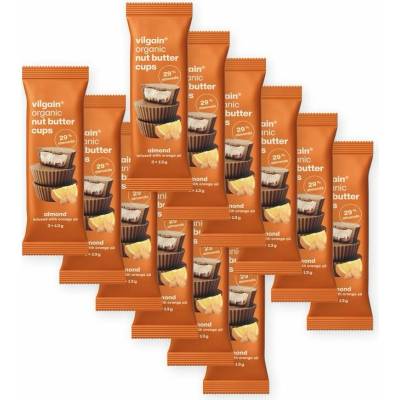 Multipack 12 ks X 39 g 3 x 13 g Vilgain Nut Butter Cups BIO Mandle v pomerančovém oleji