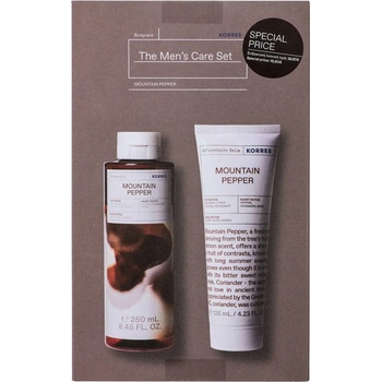Image 1 of KORRES Промо сет душ гел + афтършейв , Korres The Men' s Care Set Mountain Pepper Showergel 250ml & Aftershave Balm 125ml