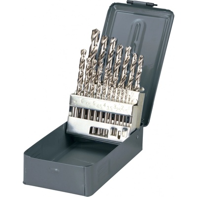 VOLKEL Völkel 10410019 Bity Völkel 1/4" se spirálovými HSS vrtáky do kovu 1 ÷ 10 mm DIN 3126 (Sada 19 ks) - VOLKEL Sada spirálových vrtáků 1-10mm 67100