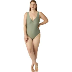 Modibodi Менструални бански костюм Modibodi High V Neck One Piece Oasis Green Modibodi | Zelen | ЖЕНИ | S