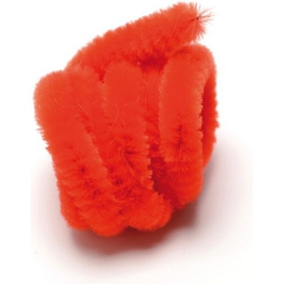 Plyšový drátek 50cm/10ks červený